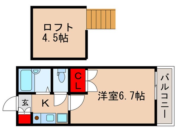 学園コ－ポⅠの物件間取画像